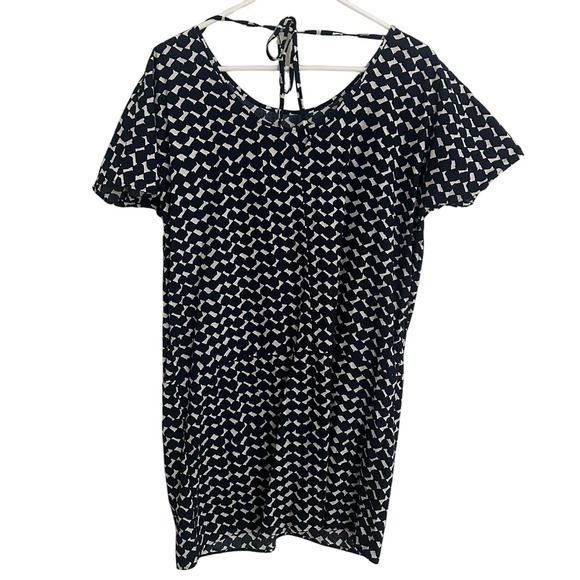 COS‎ Navy and White Geometric Tunic Mini Dress Size 2 - Picture 4 of 5
